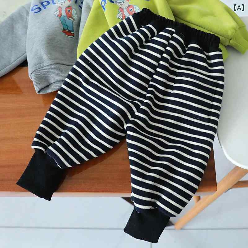・スタイル: 韓国版・生地: 化学繊維混紡・安全等級: B類・パンツ丈: 長ズボン・主な素材: ポリエステル75%・対象: 男の子・対象年齢: 1～3歳、80～100cm・シーズン: 冬・種類: 冬用綿入りパンツ・画像: 実物写真（モデルなし）・在庫: 有り・ウエスト: ミドルウエスト・前開き: ゴムウエスト・カラー: 裏起毛ストライプパンツ 紺・対象身長: 80、90、100、110、120、130、140cm・商品カテゴリ: 子供用パンツ