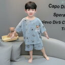 子供用パジャマ 上下セット 男の子 半袖 薄手 綿 接触冷感 ルームウェア 部屋着 春夏