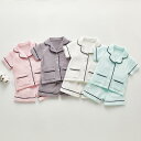ベビー服 半袖パジャマ 上下セット 薄手 綿100% 無地 部屋着 ルームウェア ピンク ホワイト グレー 水色 吸湿速乾 80cm 90cm 100cm 11...