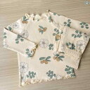 子供用パジャマ 秋冬 上下セット 女児 ベビー ルームウェア コットン 花柄 接触冷感 吸湿速乾 80 90 100 110 120cm