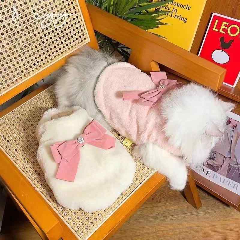 ペット用 服 犬 秋冬 防寒 暖か 綿入り ベスト ヨーキー マルチーズ 猫 かわいい フェイクファー 大き..