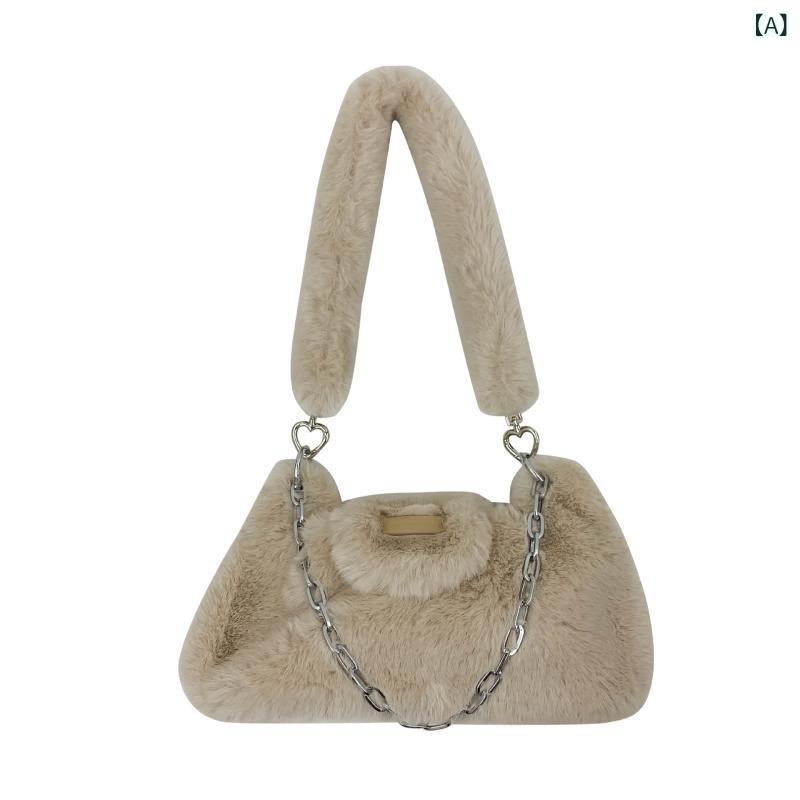 ショルダーバッグ レディース 斜めがけ ファーバッグ 韓国風 鞄 カバン 手提げ もこもこ かわいい おし..