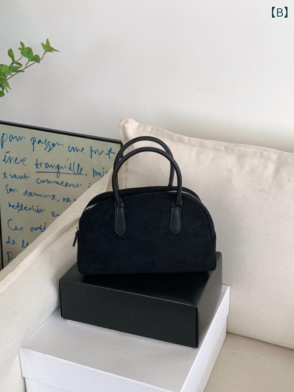 ボストンバッグ レディース 秋冬 スエード調 ハンドバッグ ブラウン ブラック ベージュ 枕型 ヨーロッ..