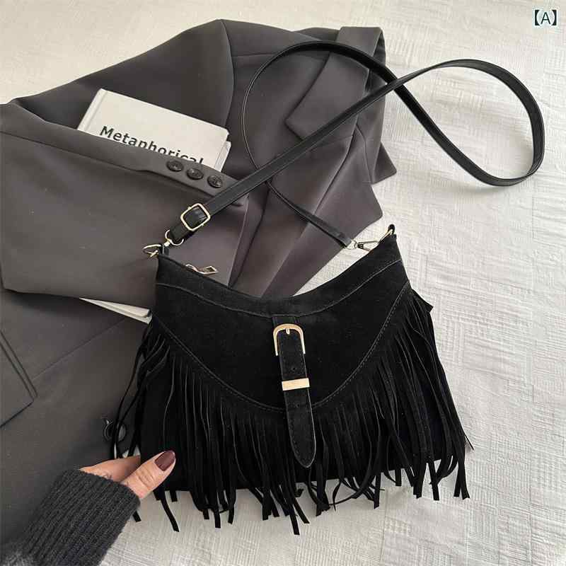 ショルダーバッグ レディース スエード調 小さめ 斜めがけ 鞄 カバン 通勤 シンプル 無地 ブラック カ..