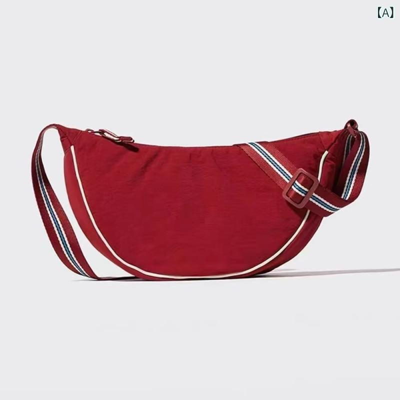 ショルダーバッグ レディース 斜めがけ 軽量 ナイロン 無地 カジュアル 水餃子型 鞄 通勤 普段使い 旅..