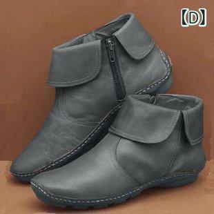 ブーツ レディース フラット底 ショートブーツ スエード調 ぺたんこ ローヒール 履きやすい 歩きやすい 滑り止め 耐摩耗性 カジュアル 秋冬 ブラック ブラウン グレー ベージュ