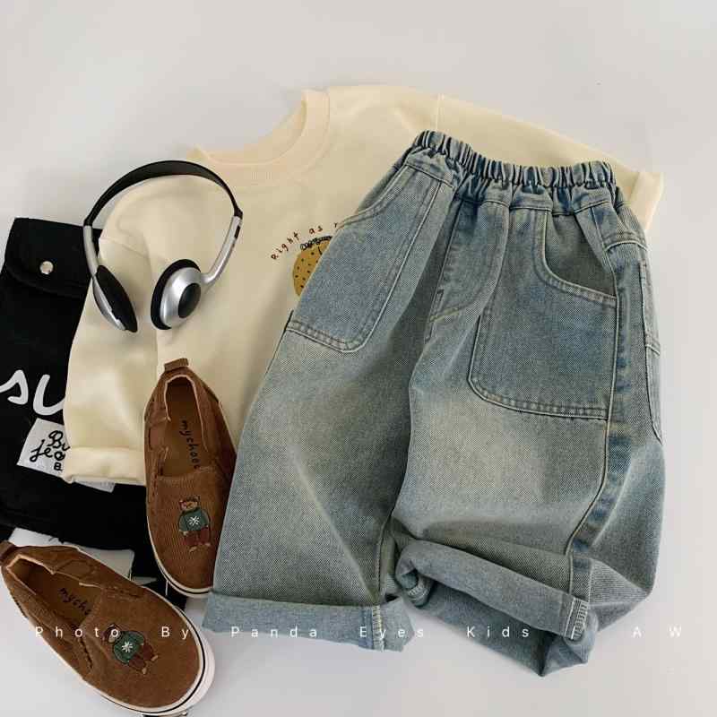 子供用ジーンズ ロングパンツ 春秋 子供服 パンツ ゆったり カジュアル ストリート デニム コットン 中小子供用 80cm 90cm 100cm 110cm 120cm 130cm