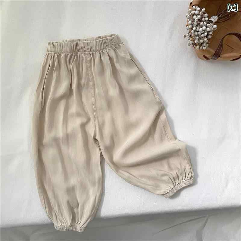 Accessories - 子供服 デニムパンツ 男の子 薄手 夏用 ロングパンツ 柔らかい 綿 ズボン 普段着 おしゃれ 80 90 100 110 120 130 140 ブルー ライトブルー ベージュ