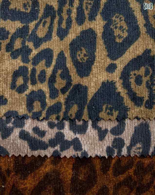 生地・布地 レディース 春夏 コーデュロイ ヒョウ柄 アニマル柄 パンツ ズボン 服地 148cm