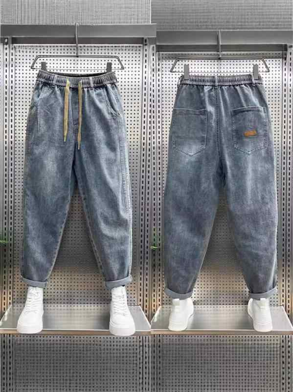 ジーンズ メンズ デニムパンツ ストレート 伸縮性 ウォッシュ加工 9分丈 ジーパン ゆったり 春夏