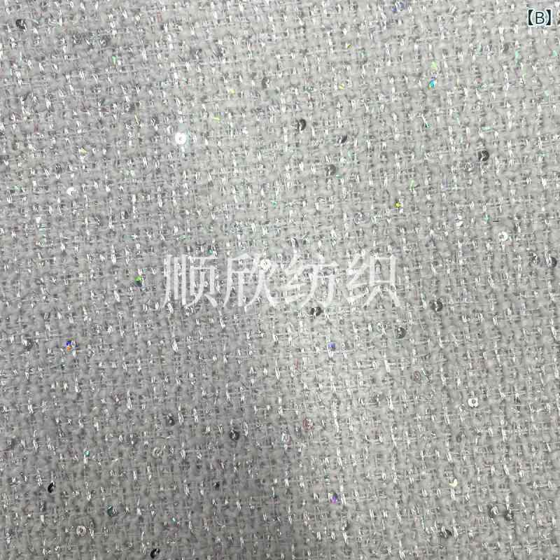 生地 ツイード スパンコール ラメ入り 布地 ジャケット セットアップ スーツ バッグ 鞄 秋冬(4)