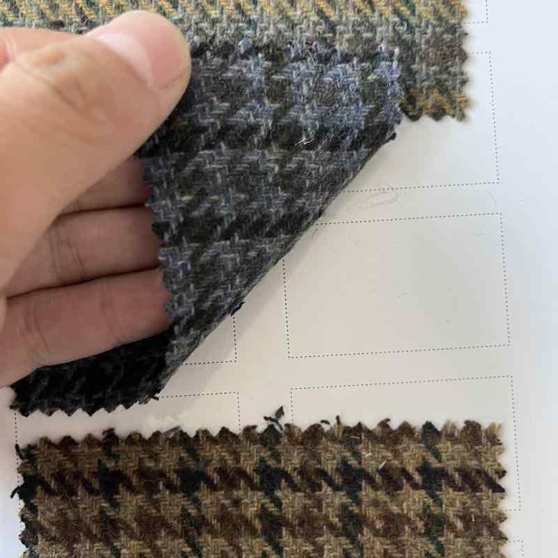 生地 秋冬 レディース 千鳥格子 ウール ツイード 織り 服地 パンツ スーツ ワンピース コート ジャケット バッグ 帽子 クッション ソファ用