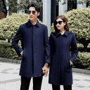 コート メンズ レディース ウール ミドル丈 スリム スタイル 職業 作業着 秋冬 黒 ブラック 紺 ネイビー 赤 レッド