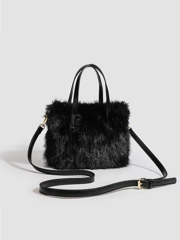 トートバッグ レディース 秋冬 ファーバッグ ハンドバッグ かわいい ふわふわ もこもこ 肩掛け 斜めが..