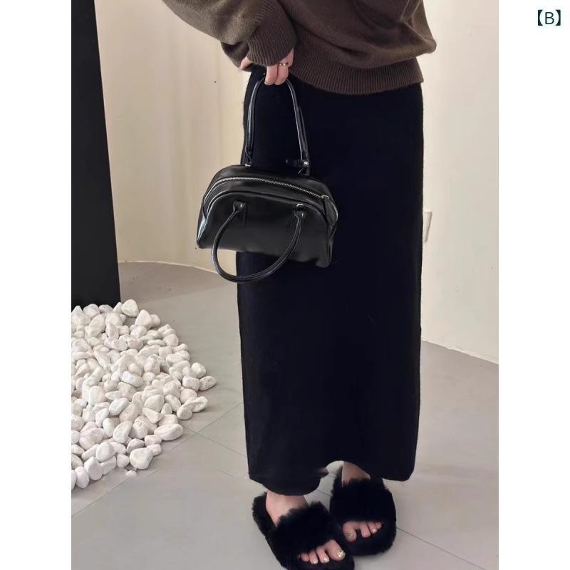 スカート レディース 秋冬 Aラインスカート ウエストゴム 膝丈 ミモレ丈 無地 ファッション おしゃれ かわいい キュート エレガント カジュアル 通勤 オフィス ピンク系 黒 ブラック ダークグレー ベージュ