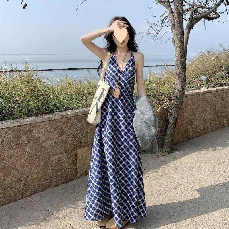 ワンピース レディース 春夏 格子柄