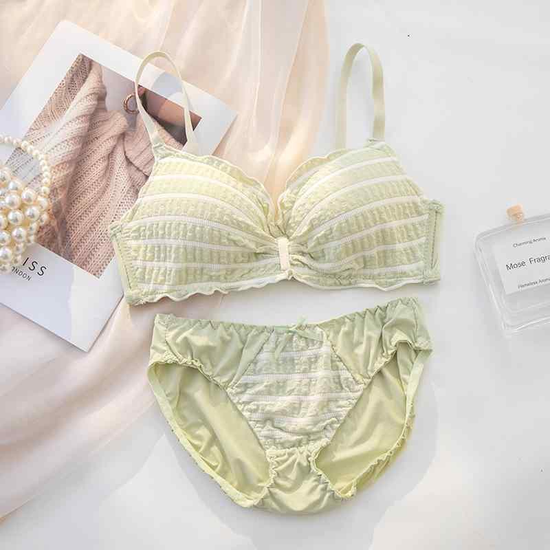 ブラジャー &amp; ショーツ レディース 小胸 盛れる 薄手 ノンワイヤー ずれにくい 上げ 全面カップ 取..