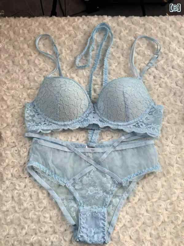 ブラジャー &amp; ショーツ レディース ランジェリー レース 3/4カップ 盛りブラ 美背 谷間 寄せ上げ ..