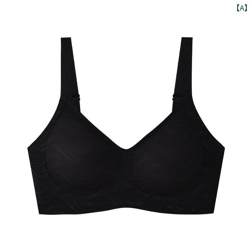 ブラジャー レディース レース 寄せ上げ 谷間メイク ずれにくい 快適 無地 3/4カップ 薄手カップ 銅ア..