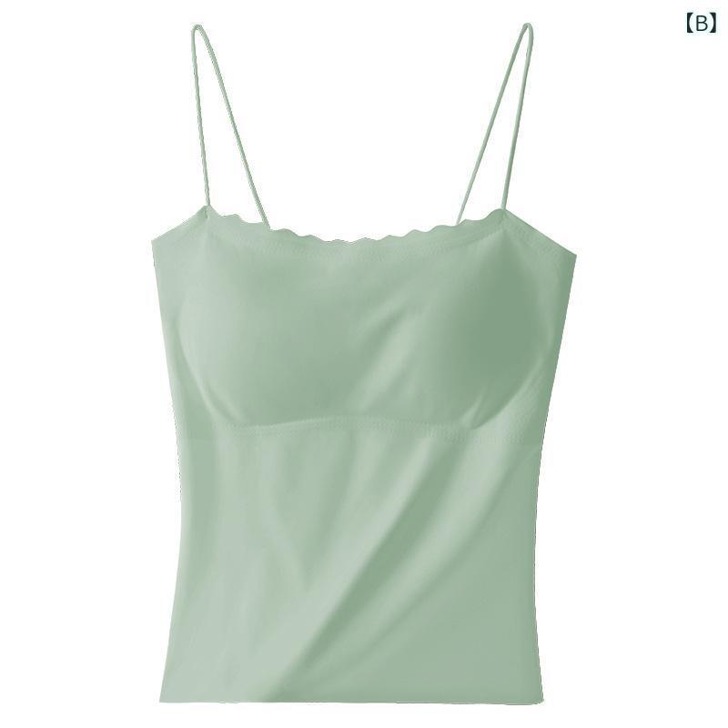 楽天トミーショップ 楽天市場店ブラジャー レディース キャミソール 背中見せ インナー カップ付き ノンワイヤー 補正 響かない チューブトップ 白 緑 黒 ベージュ M L XL