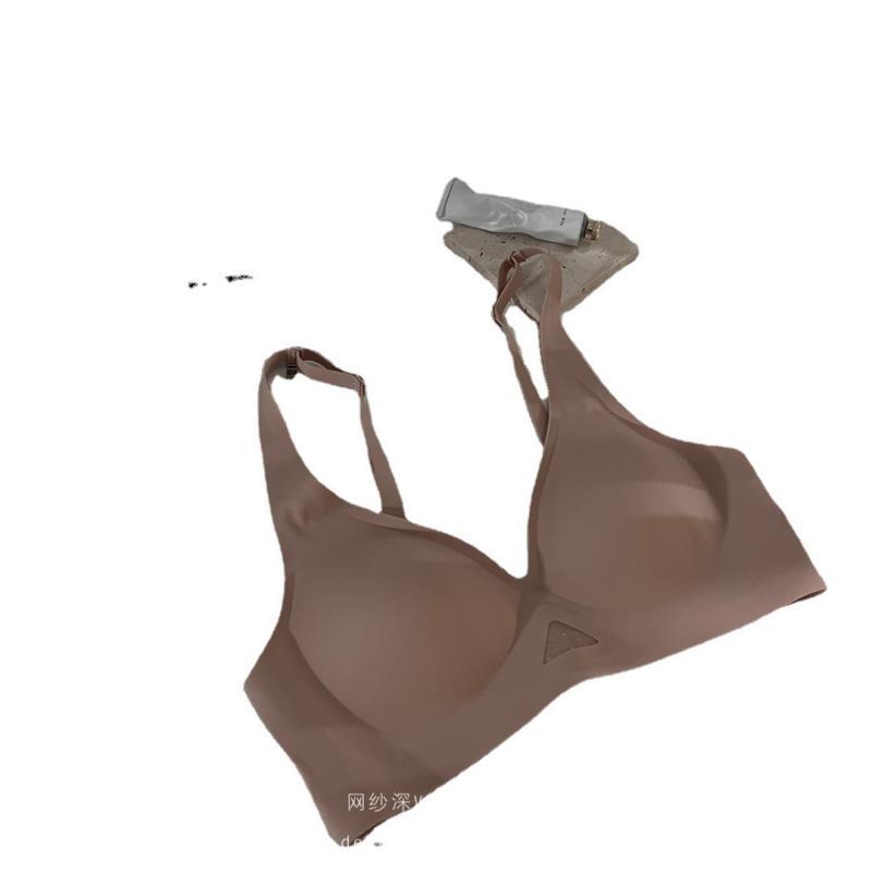 ブラジャー レディース 薄手 3/4カップ 接触冷感 シームレス ノンワイヤー 通気性 無地 シンプル S M L..