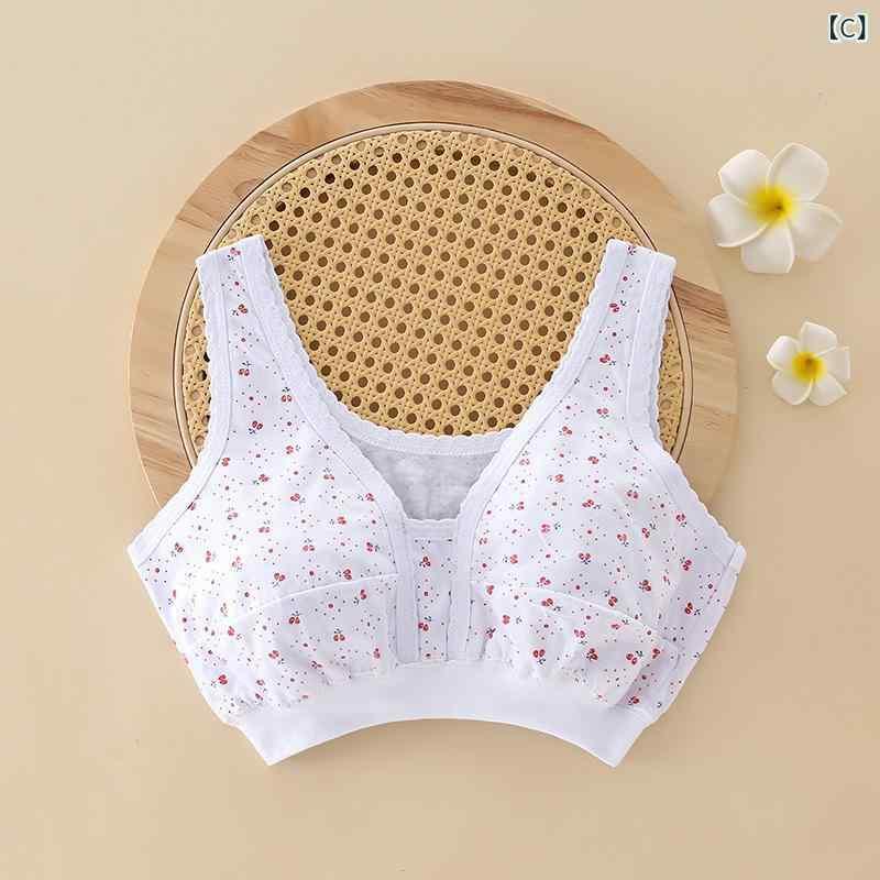 ブラジャー レディース インナーシャツ 高齢者向け コットン100％ ノンワイヤー 薄手 ゆったりサイズ ..