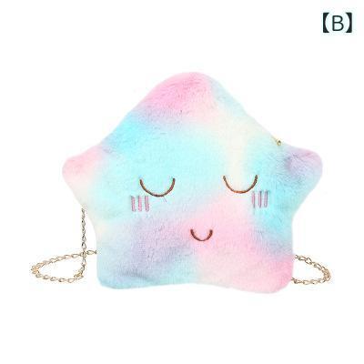 バッグ レディース 鞄 2way チェーンバッグ ファー 秋冬 水餃子型 雲柄 星柄 かわいい ポリエステル 裏..