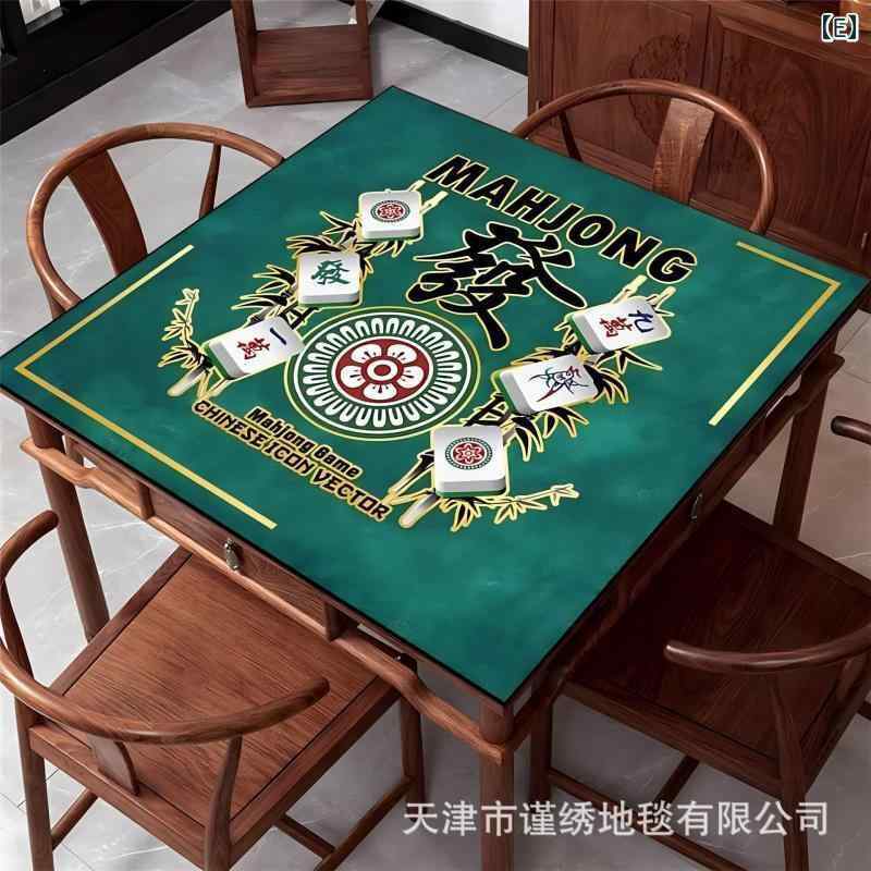 麻雀卓マット ポリエステル繊維 抽象画プリント 水洗い可能 70 80 90 100 110 120cm リビング 寝室 書..