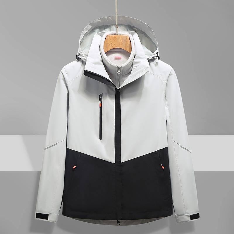 マウンテンパーカー メンズ レディース 防水 防寒 登山ウェア 上下セット 秋冬用 アウター 作業服 フリ..