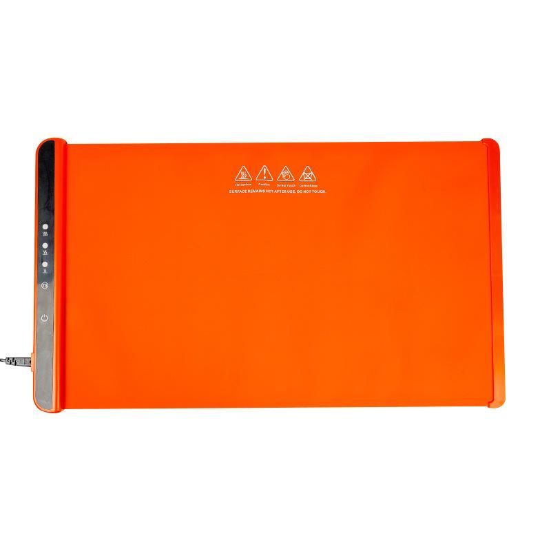 調理器具 シリコン製保温プレート 65×38cm 電気加熱式 暖菜板 ランチョンマット 多機能 保温 保冷 長方形 現代風 シンプル デザイン 白 青 ブラック オレンジ