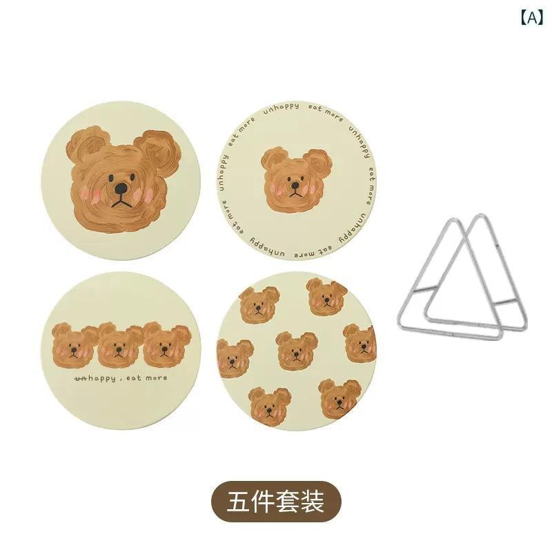 食器 レディース かわいい 小熊 カートゥーン 陶器 飯碗 皿 プレート セット 韓国風 INS風 高見え 一人..