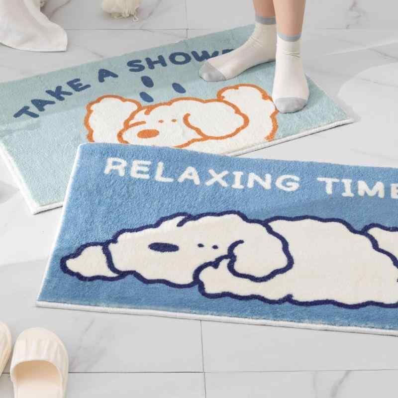 マット カーペット 玄関マット 浴室マット ポリエステル 繊維 かわいい 滑り止め 吸水 速乾 40*60cm 50*80cm 60*90cm 80*120cm
