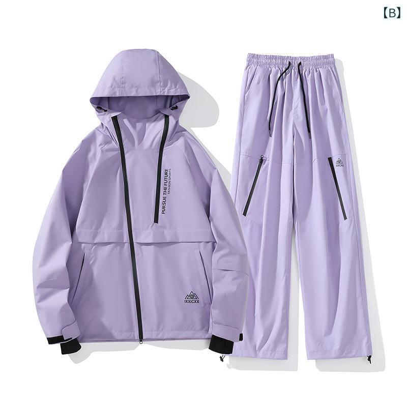 スキーウェア メンズ レディース 防水 防風 上下セット 厚手 防寒 フード付き ジャケット パンツ 大き..