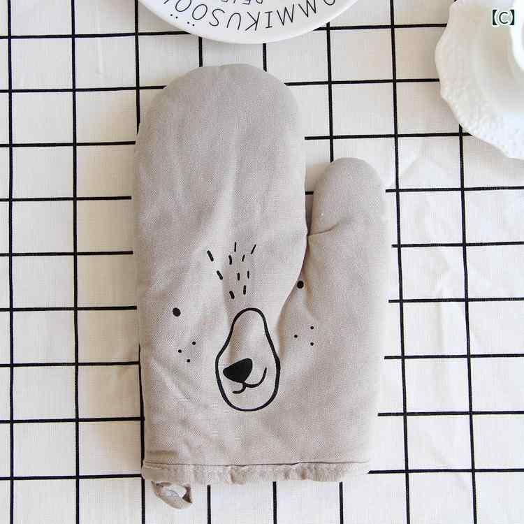 ミトン レディース メンズ 男女兼用 オーブンミトン 厚手 キッチンミトン 鍋つかみ 耐熱 グリーン グレ..