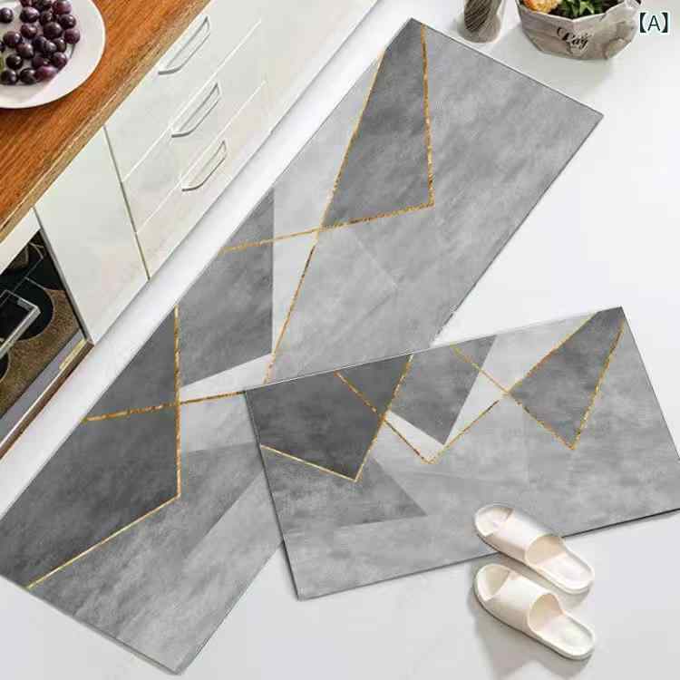 地垫 キッチンマット 玄関マット バスマット 吸水 滑り止め 防油 防汚 防水 家庭用 ポリエステル繊維 ..