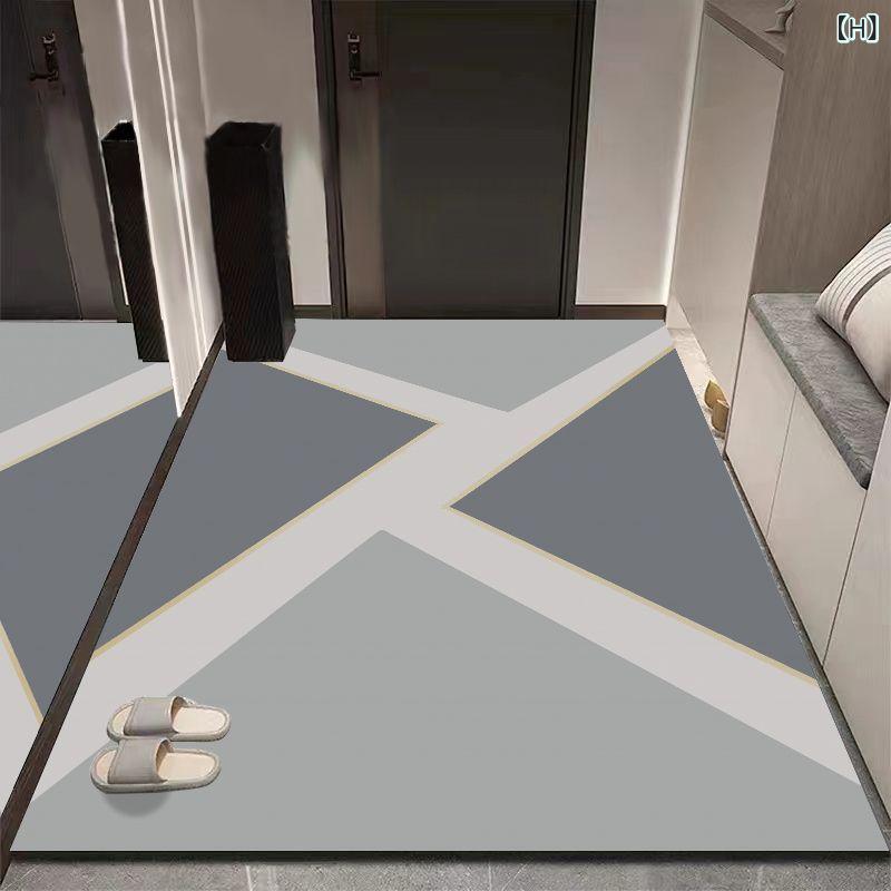 マット 厨房マット 玄関マット 珪藻土マット 吸水マット 滑り止め 防油 防水 洗える 耐摩耗 厚手 幾何..