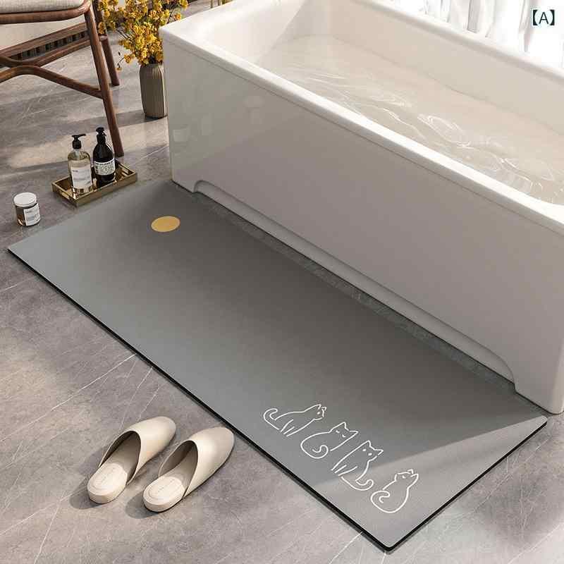 バスマット 浴室マット 珪藻土マット 防滑 吸水 速乾 洗える 45 70cm 60 90cm 耐久性 抗菌 おしゃれ か..