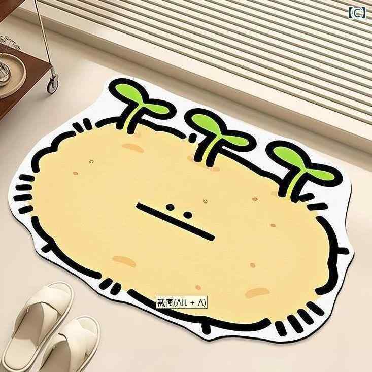 足ふきマット レディース 珪藻土マット 吸水速乾 滑り止め付き バスルームマット かわいい カートゥー..