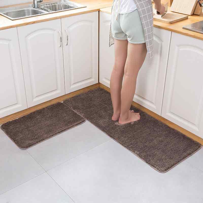 マット 玄関マット 業務用 吸水 速乾 滑り止め キッチンマット ポリエステル 無地 銀灰色 ブルー シャ..