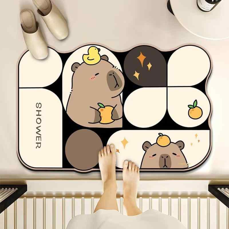 マット レディース 水晶 絨毯 吸水 滑り止め 浴室 足拭きマット 家庭用 洗面所 耐摩耗 耐汚 レッド ト..