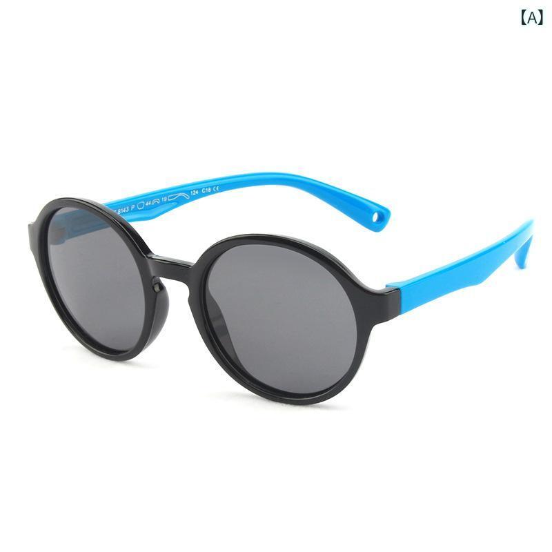 サングラス キッズ ファッション シリコン 偏光 UV400 全框 スポーツ 運動 日焼け止め スキー 登山 ビ..