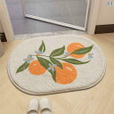 玄関マット レディース 楕円形 仿羊绒 吸水 速乾 バスマット トイレマット 浴室足ふきマット ベッドルーム フロアマット カーペット 40 60cm 50 80cm 60 90cm 韓国風 花柄 ピンク系 オレンジ系