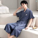 バスローブ レディース メンズ ワッフル生地 綿 薄手 無地 高級感 長袖 ナイトガウン ペア 春夏 部屋着 リラックス ウェア