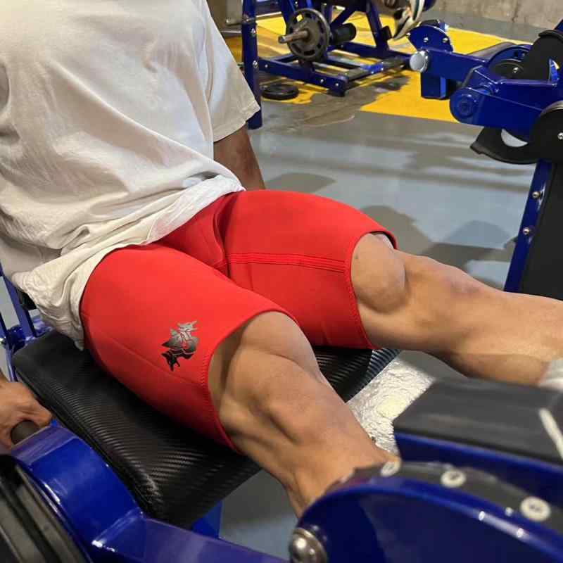 ショートパンツ 男性用 健美 健身 トレーニング レッグ ウェア スクワット 加圧 コンプレッション タイト 短パン 赤色