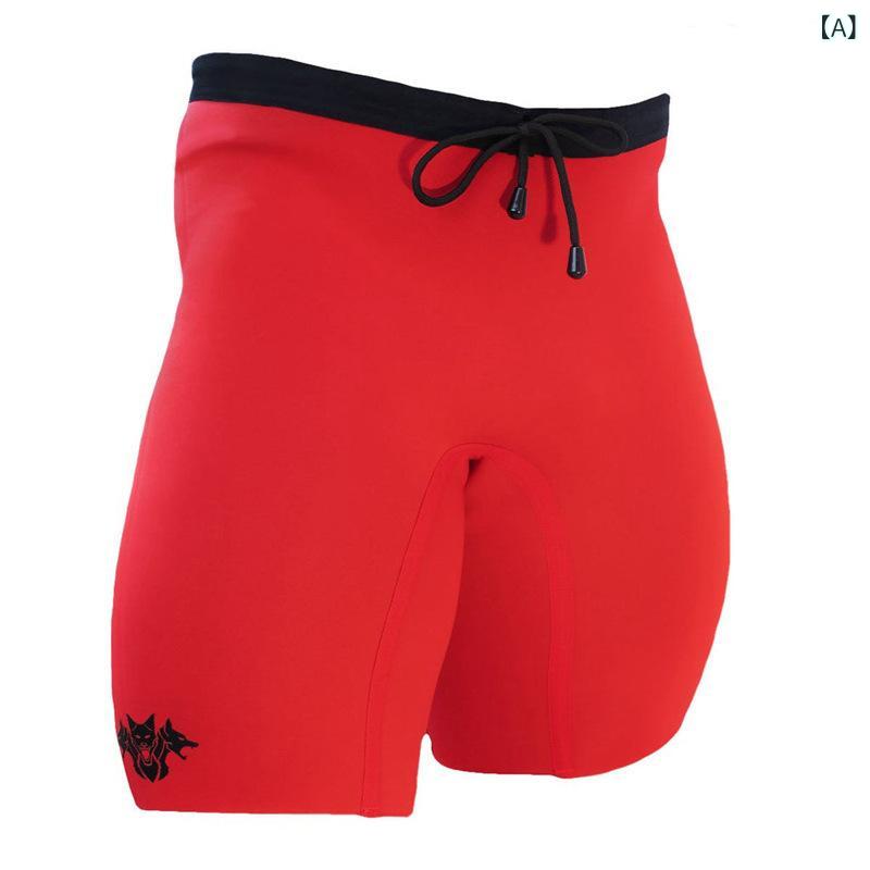 ショートパンツ 男性用 健美 健身 トレーニング レッグ ウェア スクワット 加圧 コンプレッション タイト 短パン 赤色