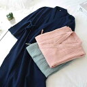 バスローブ メンズ レディース 綿100% ダブルガーゼ 織り 薄手 長袖 春夏秋 ホームウェア 部屋着 寝巻き 湯上がり 温泉 旅館 浴衣 ペア 深ピンク 緑...