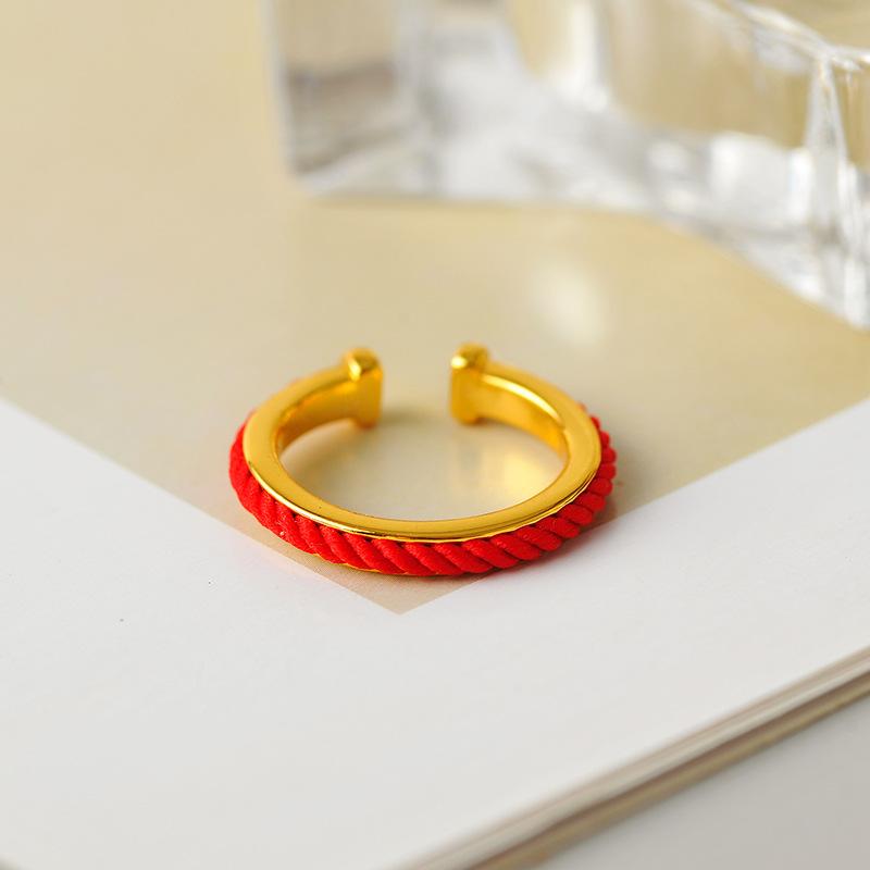 指輪 レディース C形 ファッションリング アジャスタブル 赤色 開口部 調整可能 おしゃれ きれいめ デ..