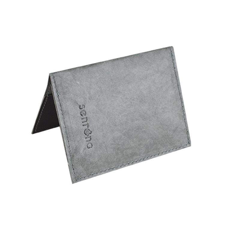 財布 男性用 婦人 カードケース 薄型 二つ折り財布 デュポン紙 スエード調 札入れ 無地 カスタムロゴ 模様 浅灰色 浅緑色 ピンク系 ポリエステル 綿(x1...