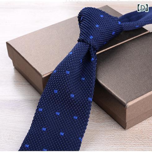 ネクタイ 男性用 毛糸 ニット 英国風 スタイル 6cm幅