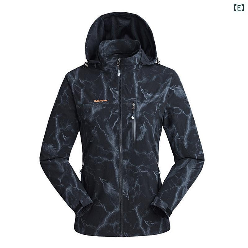 マウンテンパーカー メンズ レディース 迷彩柄 撥水 防風 速乾 薄手 アウトドア 登山用ジャケット フィ..